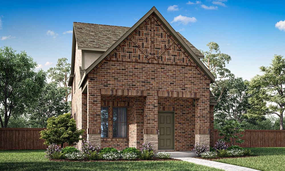 Representative exterior photo of a completed home built from the Orchard by Pacesetter Homes in Elevon, Lavon, TX (Image 17). Representative exterior photo of a completed home built from the Orchard by Pacesetter Homes in Elevon, Lavon, TX (Image 17).