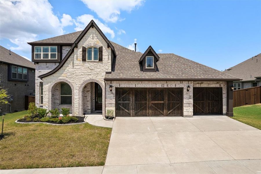 Front exterior of a new home in , Wylie, TX, highlighting curb appeal (Image 24).
