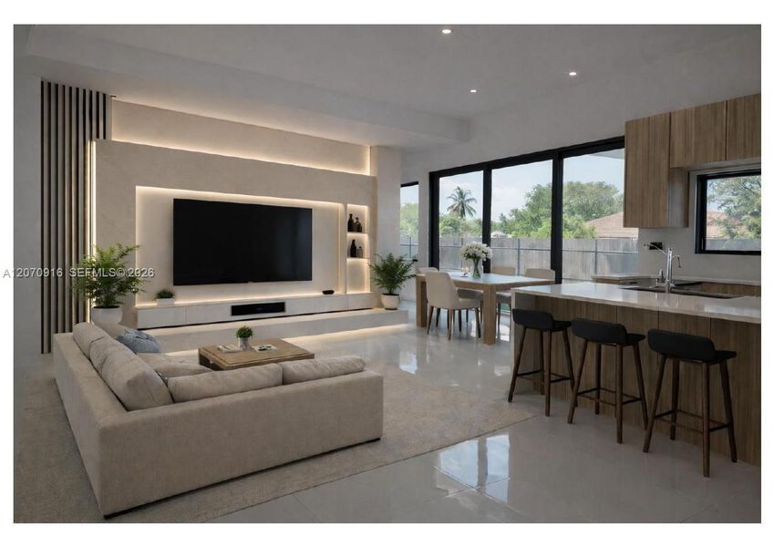 Furnished interior view inside a new home in , Cutler Bay (Image 10).