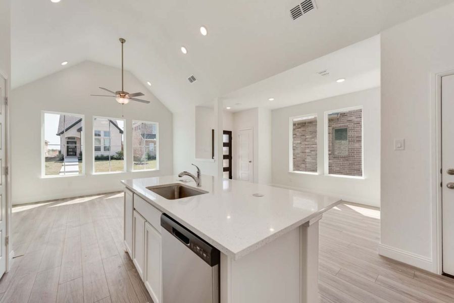 Representative furnished interior of a home built from the Wisteria by Pacesetter Homes in Elevon, Lavon (Image 12).