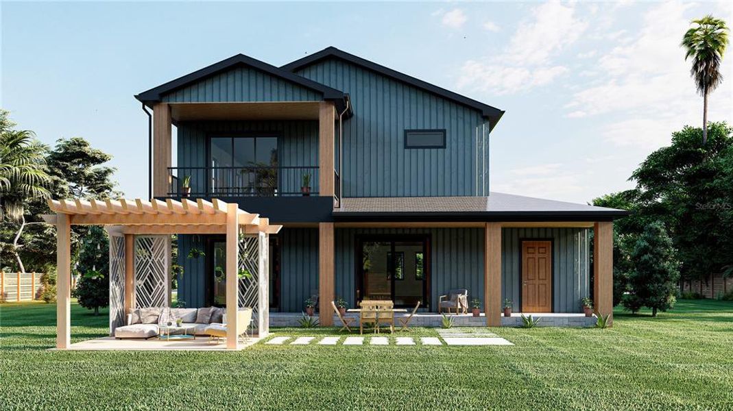 Front exterior of a new home in , Tampa, FL, highlighting curb appeal (Image 21).