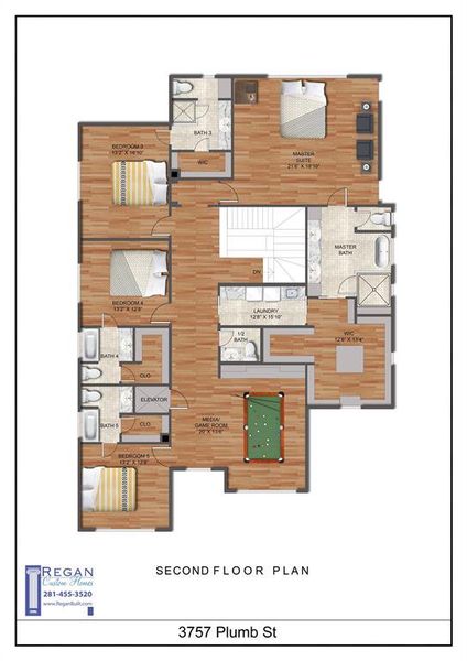 Artist Rendering of the 2nd Floor Plan.