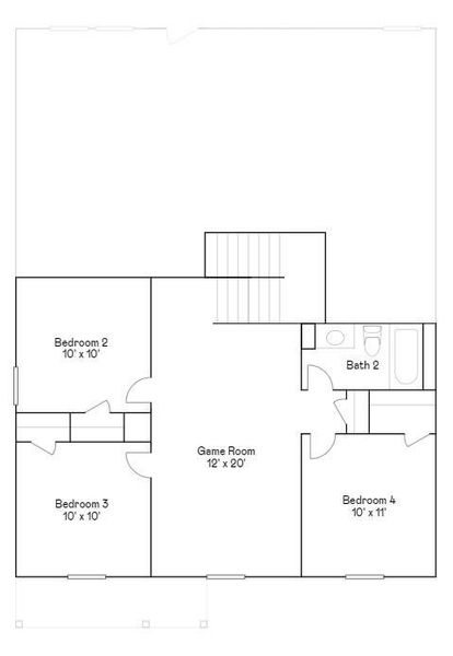 2D floor plan layout of this home in Cypress Green, Hockley, TX (Image 4).