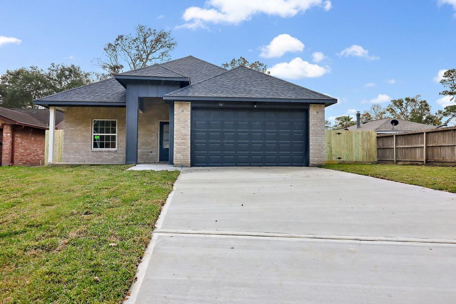 Front exterior of a new home in , Crosby, TX, highlighting curb appeal (Image 23).