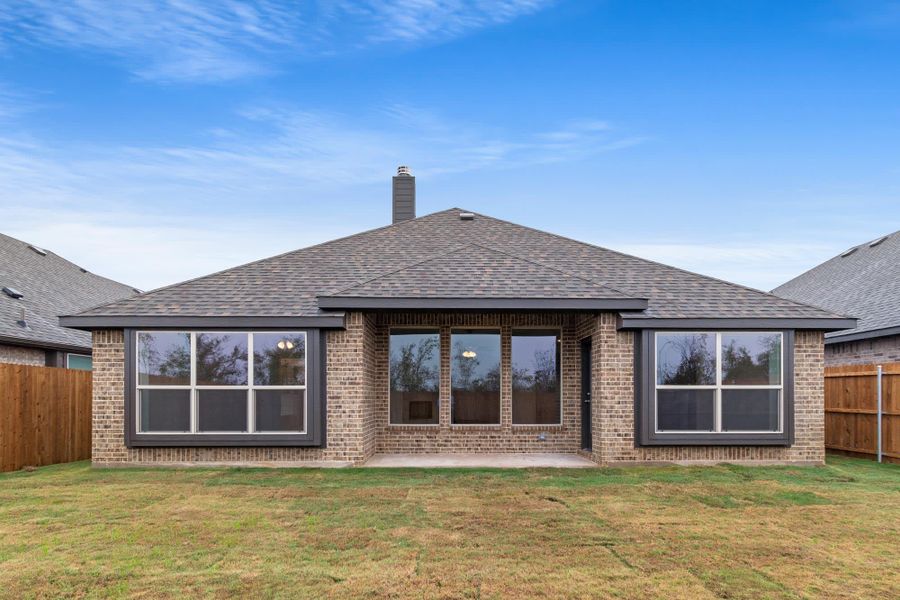 Back Yard | Concept 1660 at Hunters Ridge in Crowley, TX by Landsea Homes