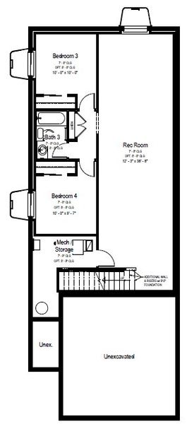 2D floor plan layout for the The Pagosa by View Homes in Aspen Meadows-4, Colorado Springs, CO (Image 4).