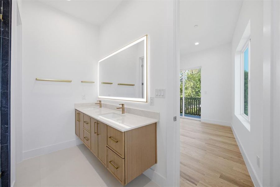 Furnished interior view inside a new home in , Dallas (Image 11).