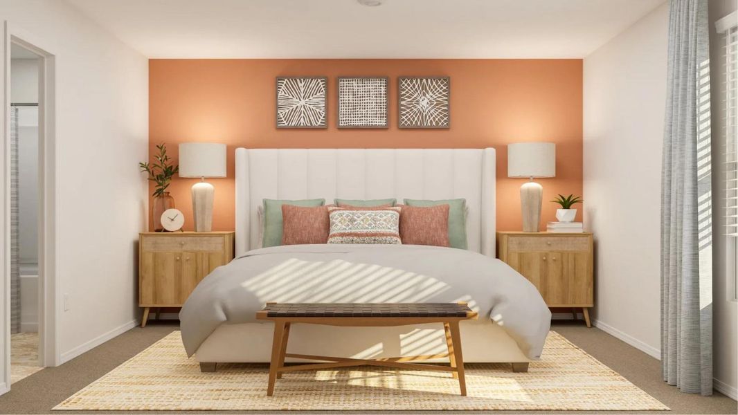 Furnished interior view inside a new home in Waterstone: Stonehill Collection, Kyle (Image 11). Furnished interior view inside a new home in Waterstone: Stonehill Collection, Kyle (Image 11).