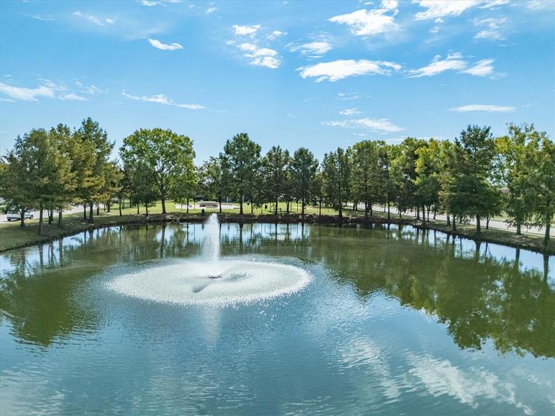 Water view with a tree filled landscape Water view with a tree filled landscape