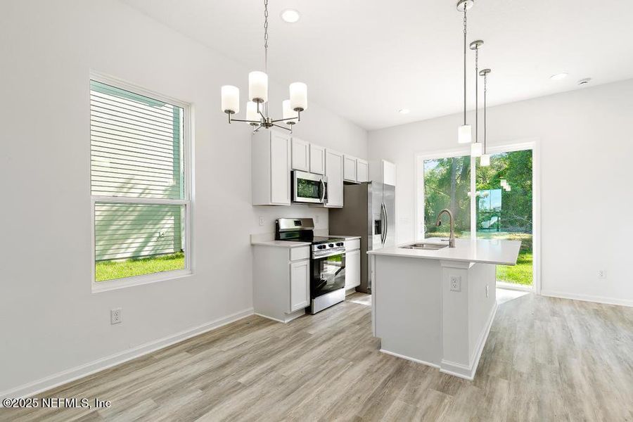 Furnished interior view inside a new home in , Jacksonville (Image 27). Furnished interior view inside a new home in , Jacksonville (Image 27).