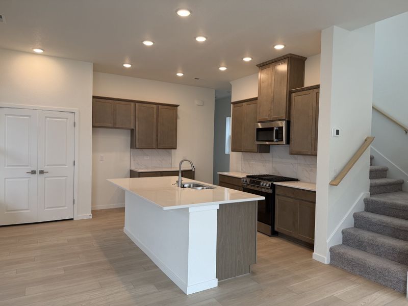 Furnished interior view inside a new home in Elevate at Wolf Ranch, Colorado Springs (Image 8).