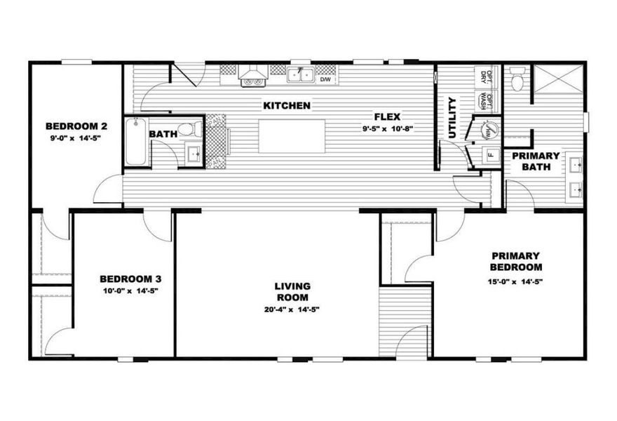 2D floor plan layout of this home in , Ravenel, SC (Image 3).