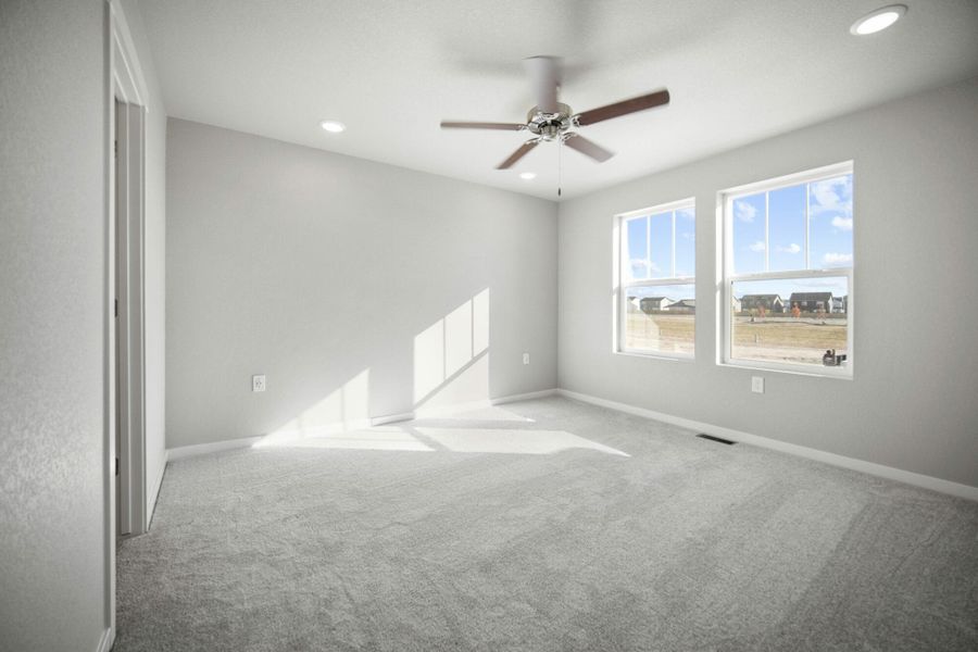 Representative unfurnished interior of a home built from the Cheyenne by View Homes in Aspen Meadows – Townhomes, Colorado Springs (Image 18). Representative unfurnished interior of a home built from the Cheyenne by View Homes in Aspen Meadows – Townhomes, Colorado Springs (Image 18).