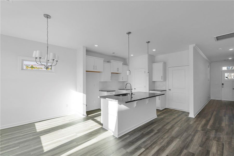 Furnished interior view inside a new home in Brownstone Park, Easley (Image 5).