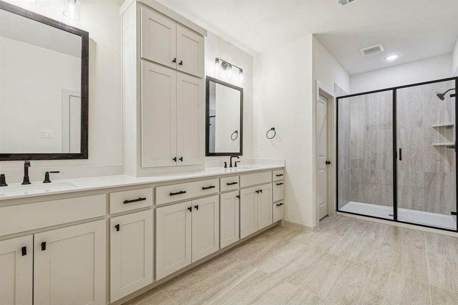 You'll enjoy long, luxurious showers in your new owner's bath spacious walk in shower!