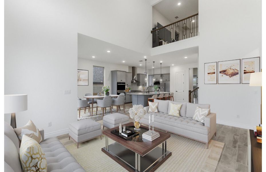 Representative furnished interior of a home built from the Hillsboro by Pulte Homes in Corley Farms, Boerne (Image 10).