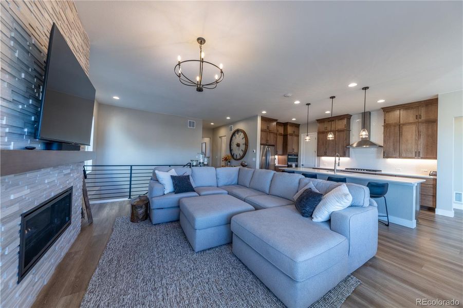 Furnished interior view inside a new home in Gallery at The Canyons, Castle Pines (Image 10). Furnished interior view inside a new home in Gallery at The Canyons, Castle Pines (Image 10).