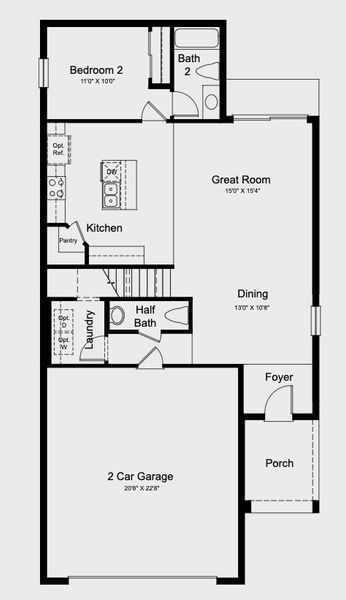 2D floor plan layout for the Sherwood by Taylor Morrison in Firethorn, Parrish, FL (Image 4).