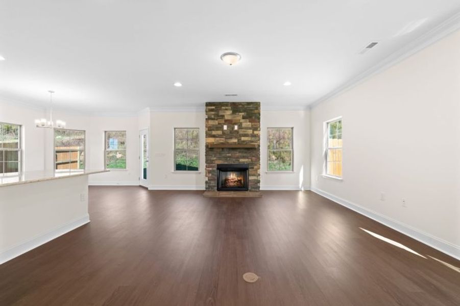 Spacious, unfurnished interior of a new home in Miller's Reserve, Winston-Salem (Image 68).