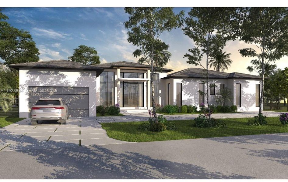 Front exterior of a new home in , Miami, FL, highlighting curb appeal (Image 1). Front exterior of a new home in , Miami, FL, highlighting curb appeal (Image 1).