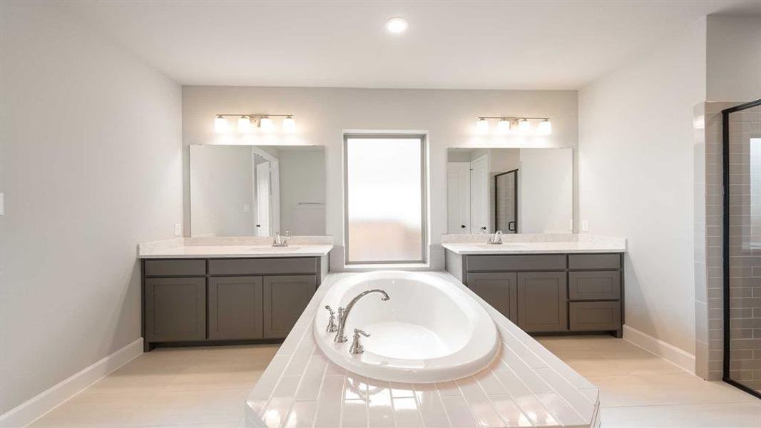 Furnished interior view inside a new home in Terraces 72', Rockwall (Image 12).