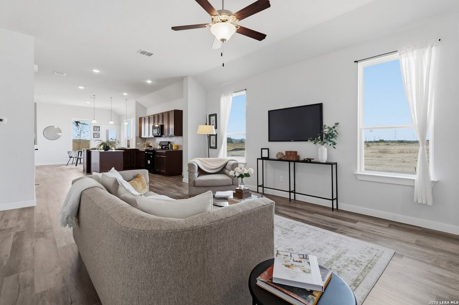 Furnished interior view inside a new home in Red Hawk Landing, San Antonio (Image 6).