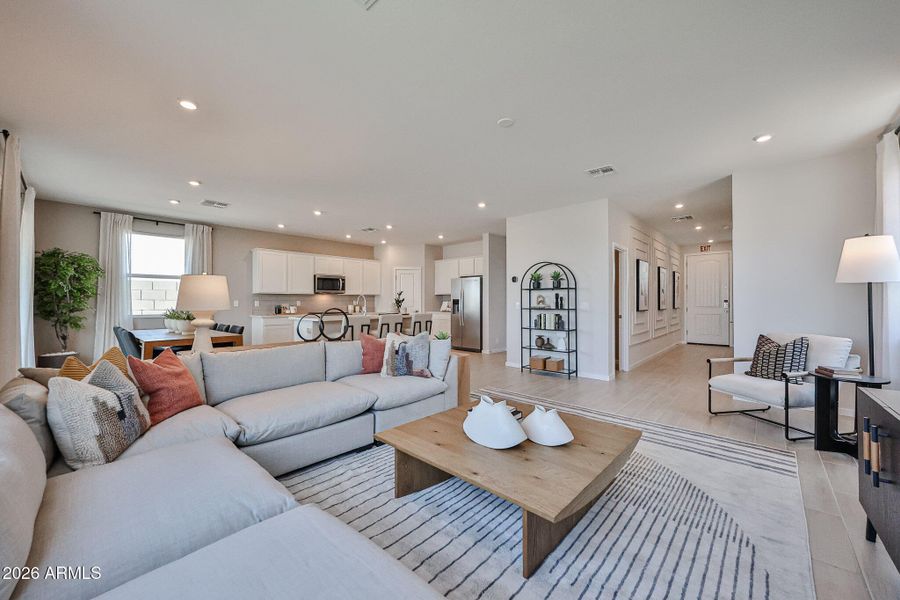 Great Room into Kitchen Great Room into Kitchen