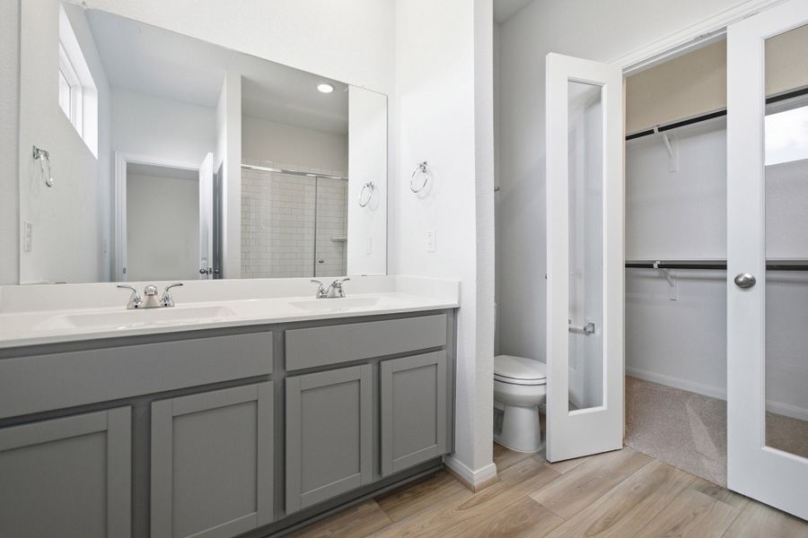 Representative furnished interior of a home built from the Mies by CastleRock Communities in Municipal Drive Townhomes, Leander (Image 19). Representative furnished interior of a home built from the Mies by CastleRock Communities in Municipal Drive Townhomes, Leander (Image 19).