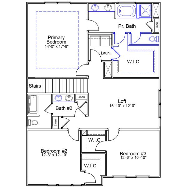 2D floor plan layout of this home in Clairmont, Charlotte, NC (Image 3).