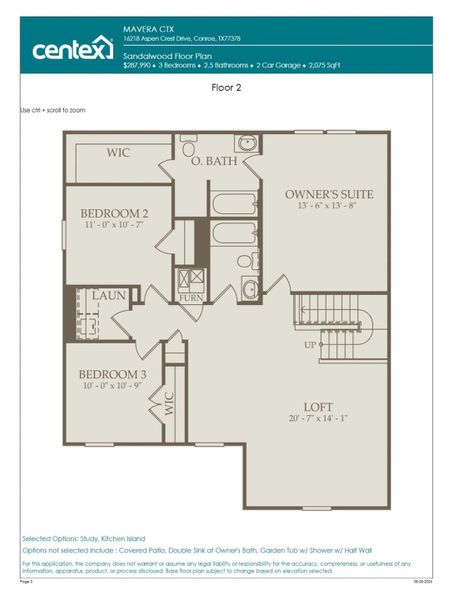 2D floor plan layout of this home in Mavera, Conroe, TX (Image 3). 2D floor plan layout of this home in Mavera, Conroe, TX (Image 3).
