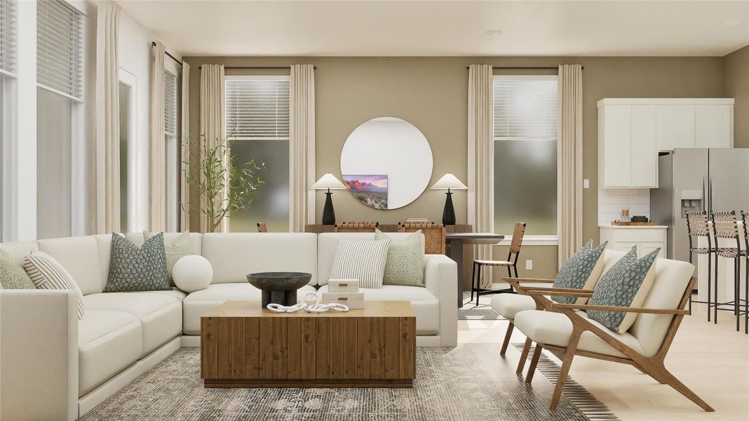 Furnished interior view inside a new home in Samara, League City (Image 24).