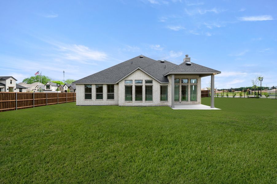 Exterior details and patio area of a home in Redden Farms, Midlothian (Image 20).