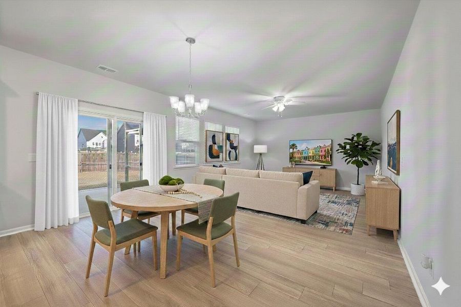 Furnished interior view inside a new home in Sweetgrass at Summers Corner, Summerville (Image 12).