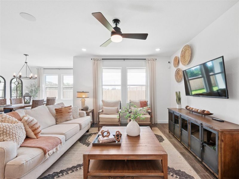 Bright and airy living area