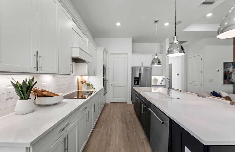 Gourmet kitchen with stainless steel appliances