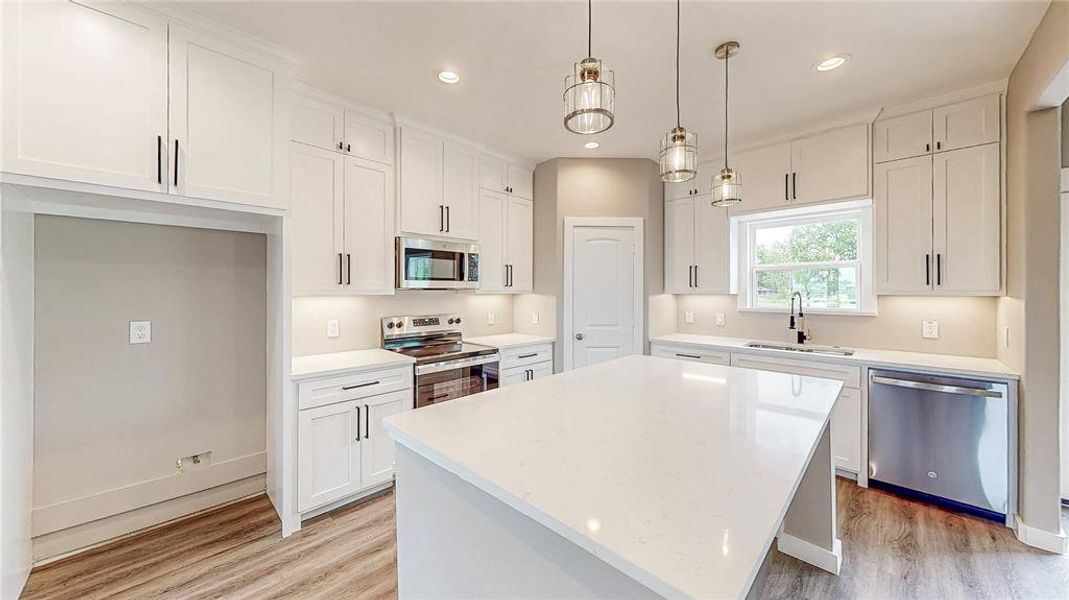 Gorgeous kitchen is perfect for the chef in your family