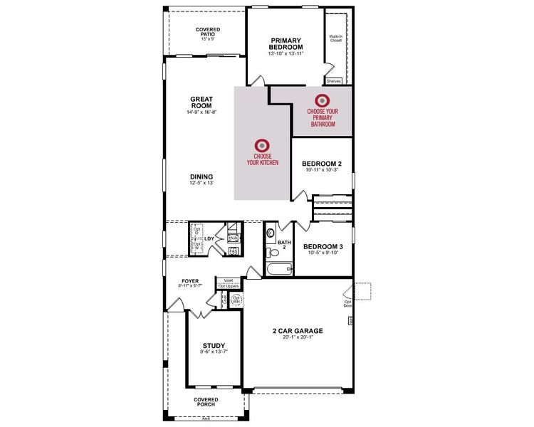 2D floor plan layout of this home in Bethany Grove, Glendale, AZ (Image 4).