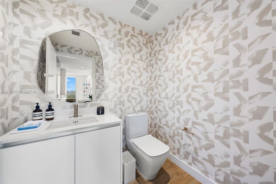 Furnished interior view inside a new home in Mr. C Residences, Miami (Image 43). Furnished interior view inside a new home in Mr. C Residences, Miami (Image 43).