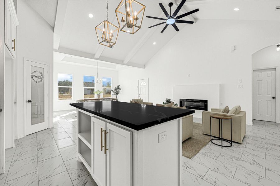 Furnished interior view inside a new home in , Huffman (Image 13).