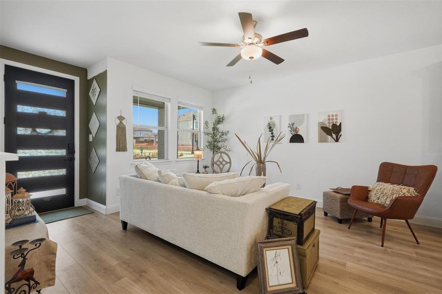Furnished interior view inside a new home in Cross Creek Meadows, Celina (Image 8).