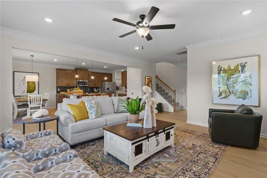 Furnished interior view inside a new home in Summerfield Place, Carrollton (Image 27). Furnished interior view inside a new home in Summerfield Place, Carrollton (Image 27).