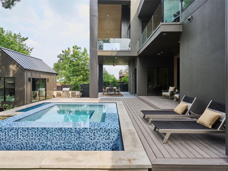 Exterior details and patio area of a home in , Austin (Image 26). Exterior details and patio area of a home in , Austin (Image 26).