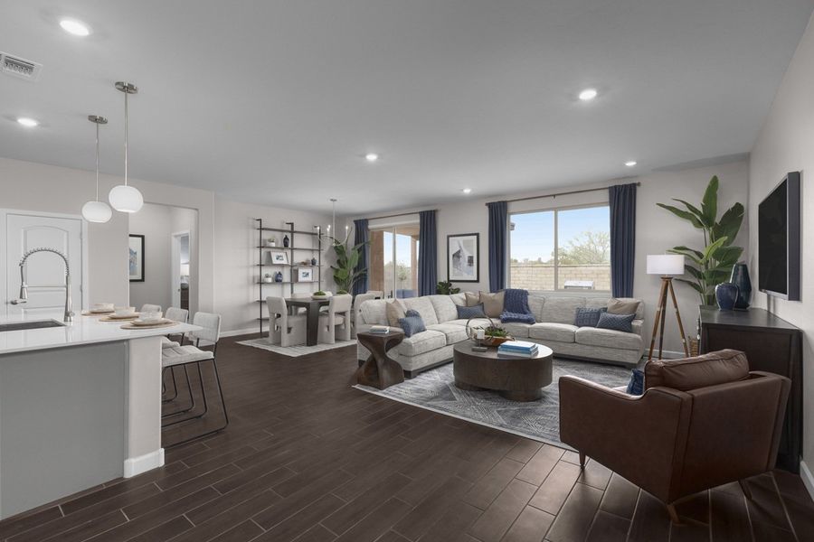 Representative furnished interior of a home built from the 2013 Modeled by KB Home in Mirador Ridge Skies, Tucson (Image 4).