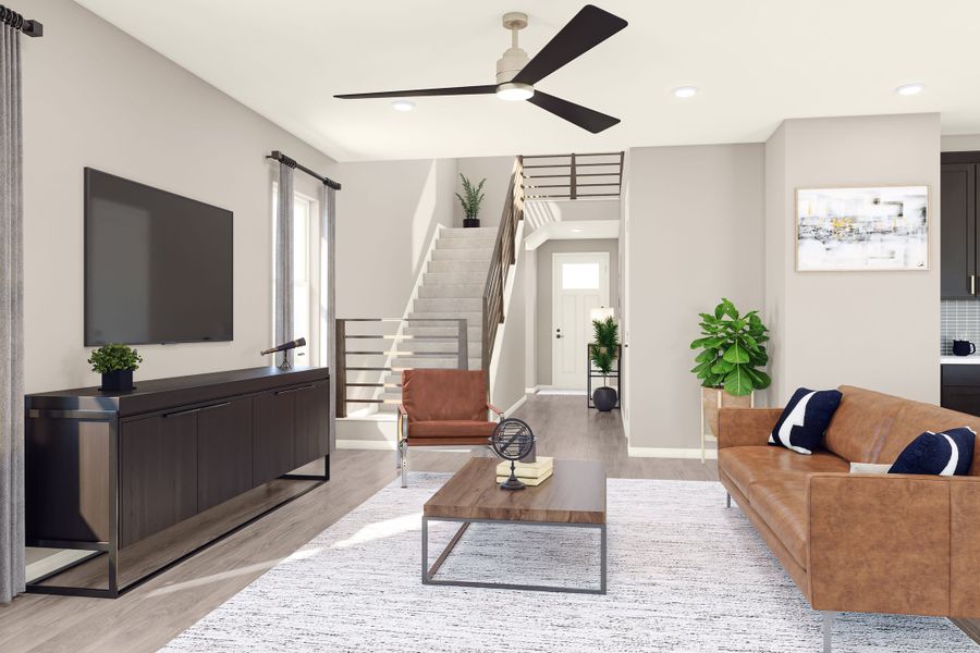 Furnished interior view inside a new home in Reunion, Commerce City (Image 5).