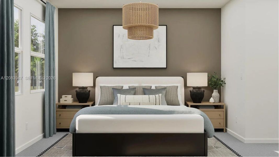 Furnished interior view inside a new home in Breezewood, Miami (Image 3).