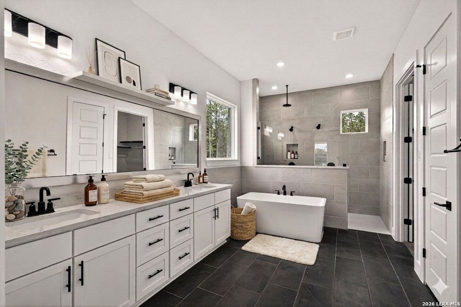 Furnished interior view inside a new home in , Castroville (Image 59).