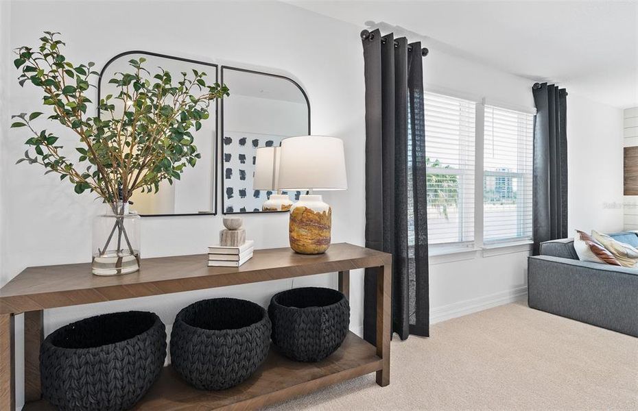 Model Home Design Only. Pictures and furnishings are for illustrative purposes only. Elevations, colors and options may vary. Furniture is for model home staging only.?