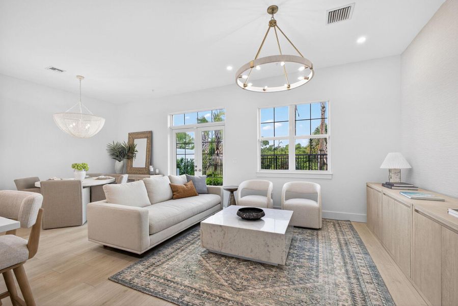 Furnished interior view inside a new home in , Jupiter (Image 38).