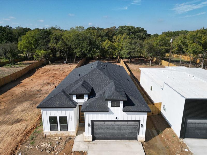View from above of property
