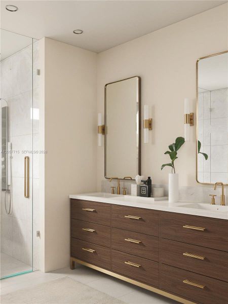 Furnished interior view inside a new home in , Fort Lauderdale (Image 10).